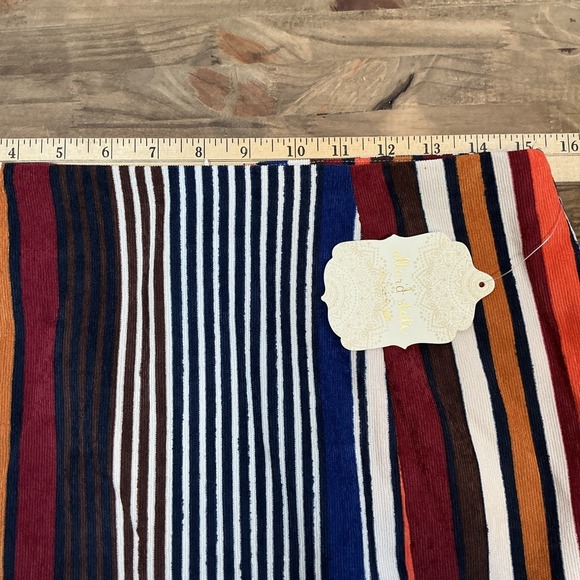 Altar'd State Striped Corduroy Mini Skirt Burgundy‎ Multicolor Women's Large NWT - Picture 6 of 8